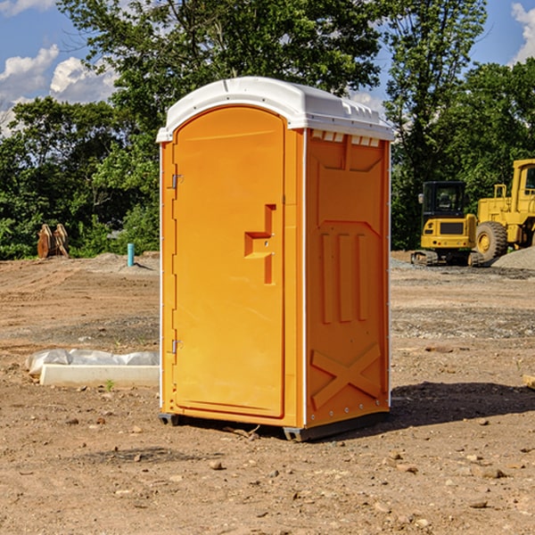 how often are the portable restrooms cleaned and serviced during a rental period in St Thomas ND